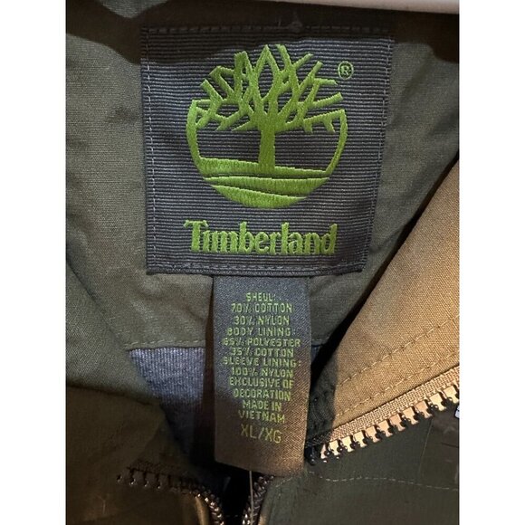 NWT Mens Timberland Fleece Lined Green water resistant windbreaker jacket SZ XL - Picture 6 of 12